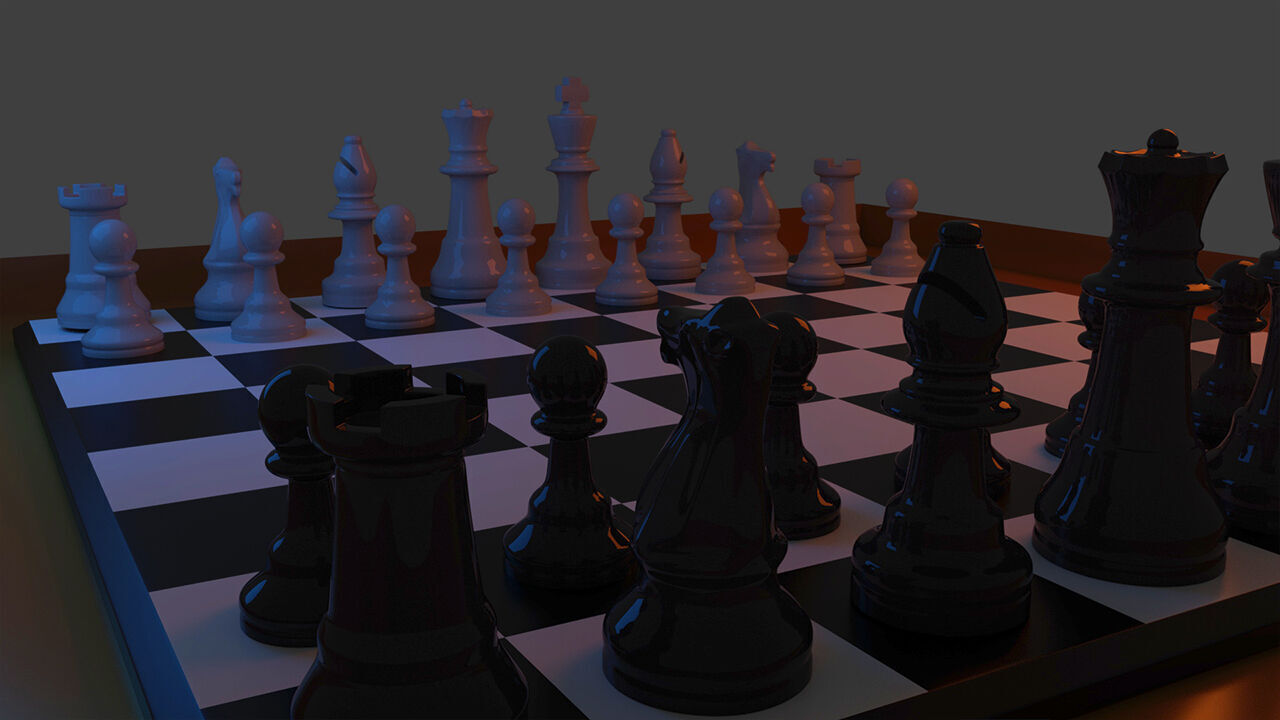 Chess set 3D model_1