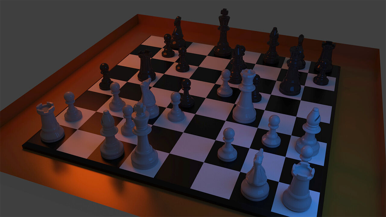 Chess set 3D model_2