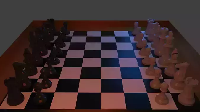 Chess set 3D model