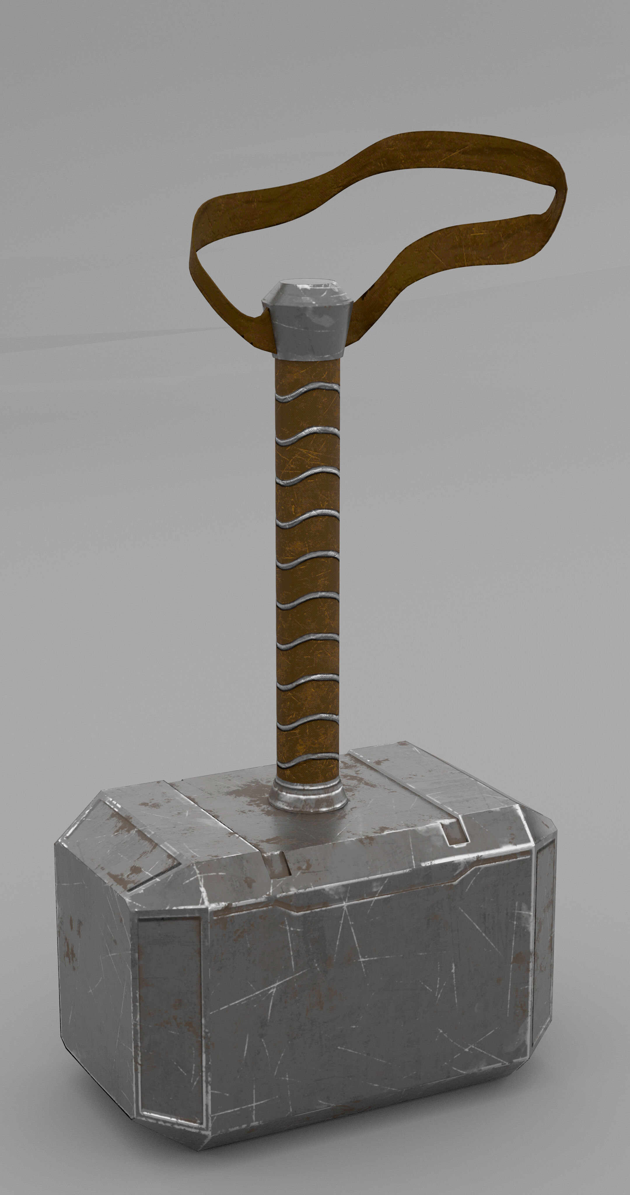 Thor Mjolnir and Captain America Shield Low-poly 3D model_4