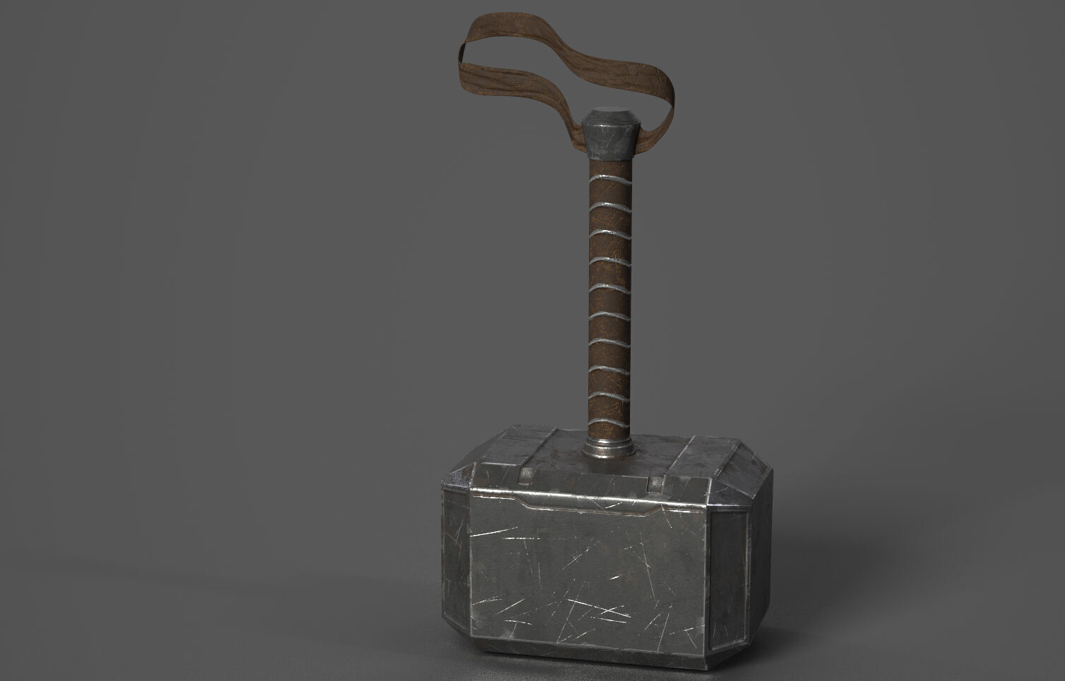 Thor Mjolnir and Captain America Shield Low-poly 3D model_3