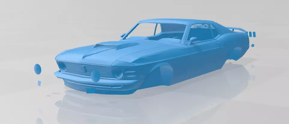 1970 Mustang Boss 302 - Body Car 3D Model 3D print model