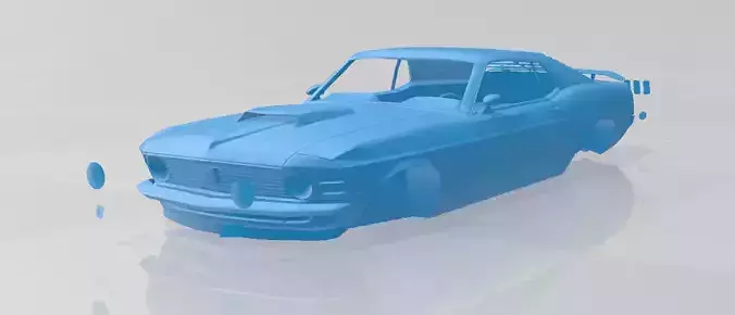 1970 Mustang Boss 302 - Body Car 3D Model