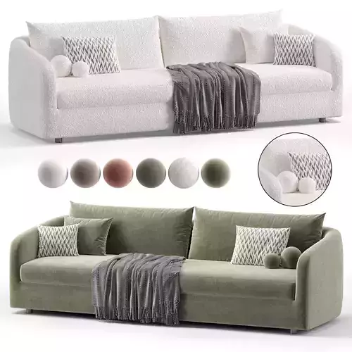 Geneva Sofa Low-poly 3D model