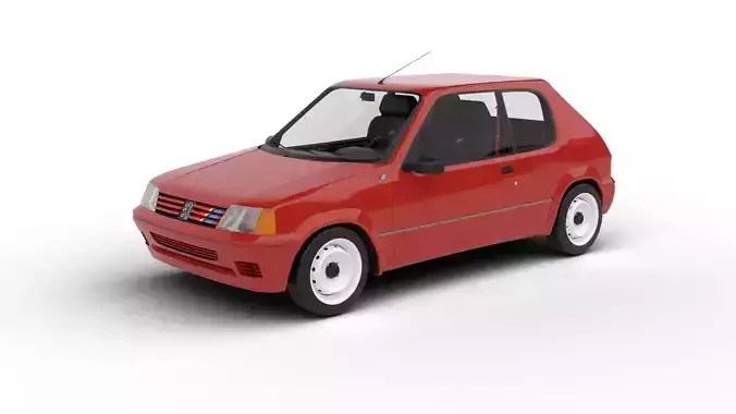 Peugeot 205 Rallye 1 3 1991 3d model 3D model