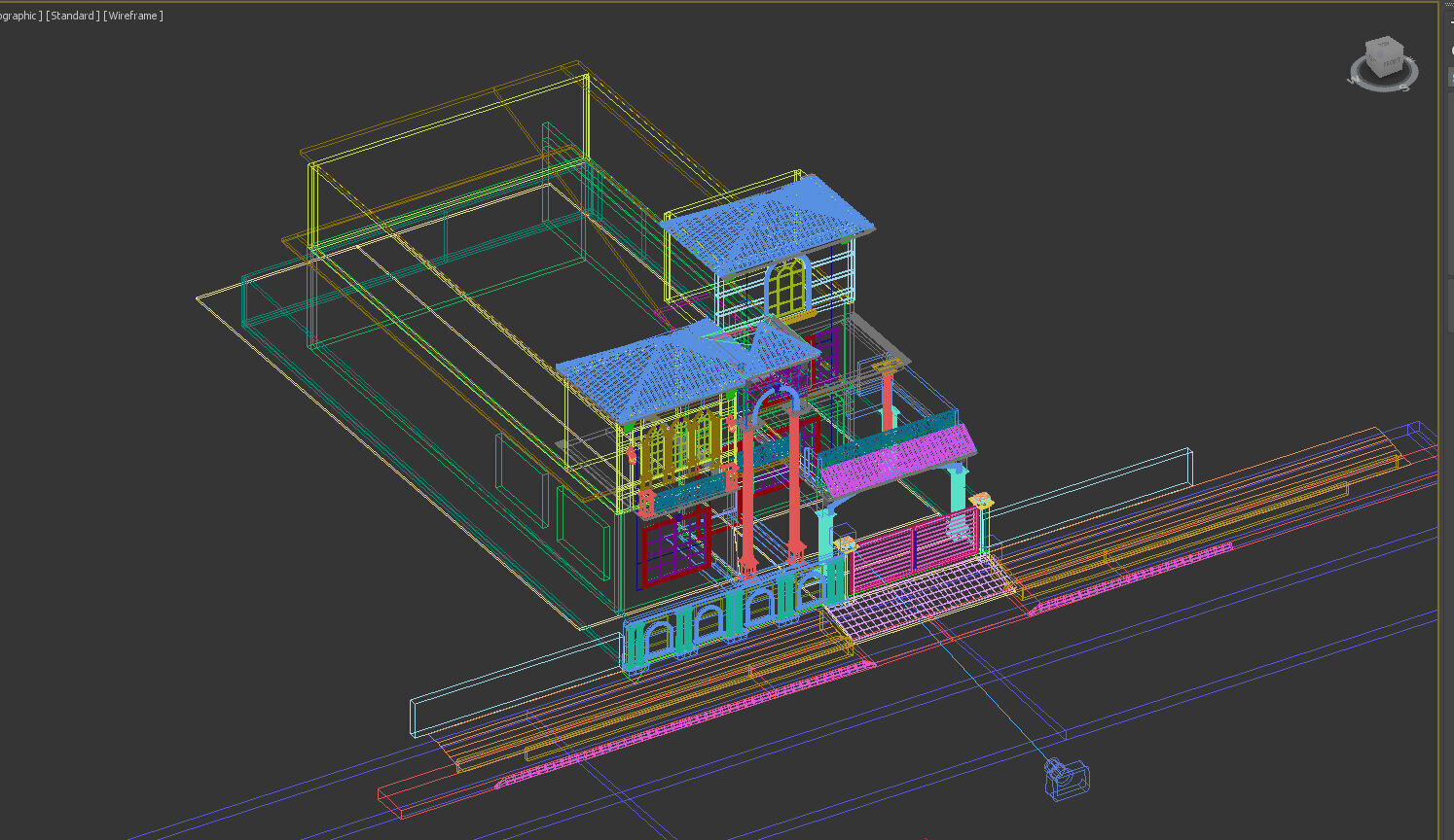 Spanish Style House 3D model_2