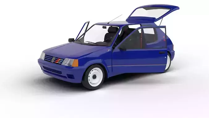 Peugeot 205 Rallye 1 3 1991 HQ 3d model 3D model