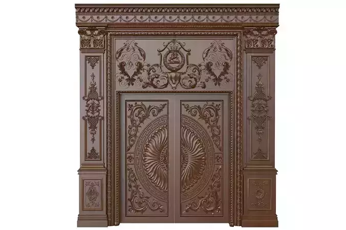 Classic door 3D model A