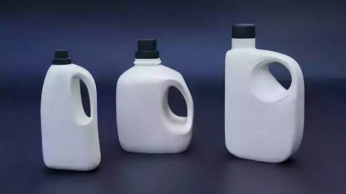 Plastic Detergent Bottle Set Clean Product Packaging