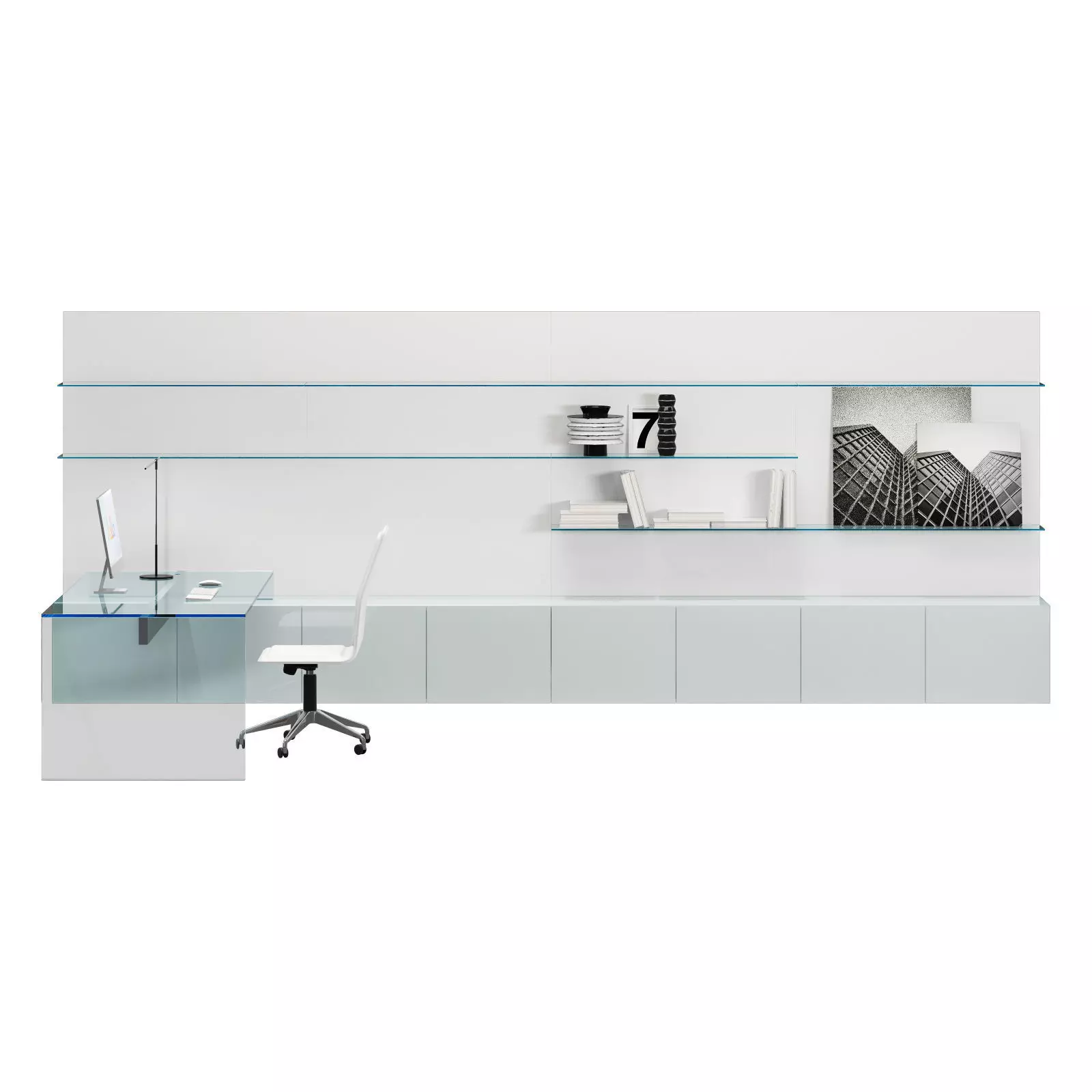 Gallotti and Radice Office Set Elle Plus 10-Air Desk 3D model