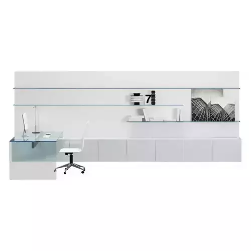 Gallotti and Radice Office Set Elle Plus 10-Air Desk 3D model