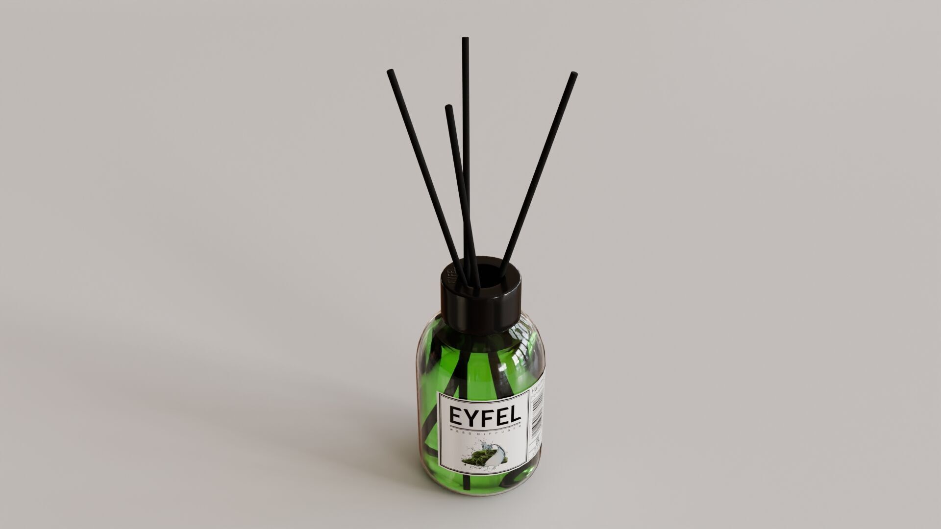 Eyfel Perfume Reed Diffuser Seaweed Low-poly 3D model_27