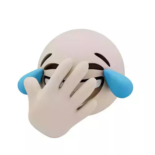 Joy Face with Hand Emoji v1 002