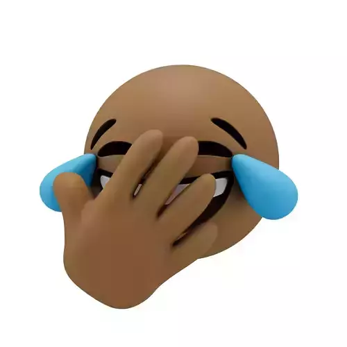 Joy Face with Hand Emoji v1 003