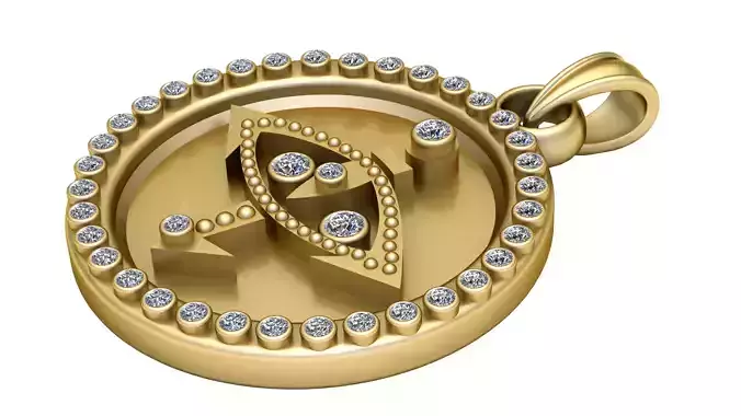 Greek Eye PANDANT 3D PRINTABLE MODAL 