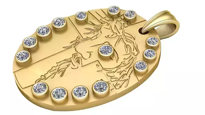  Medaille Scapulaire  PANDANT 3D PRINTABLE MODAL 