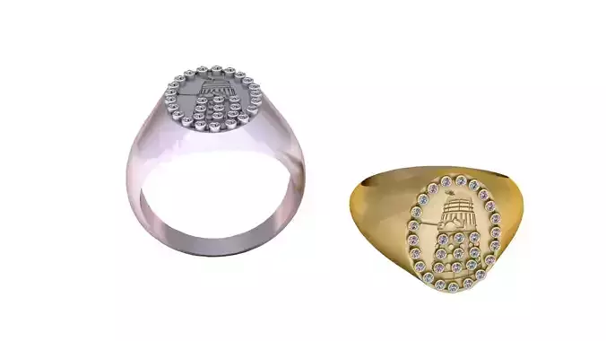 GOLDEN CROWN RING PANDANT 3D PRINTABLE MODAL  3D print model