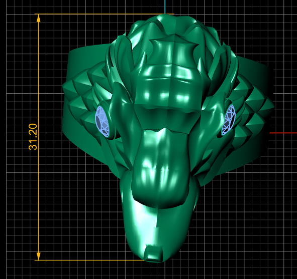 skull ring  PANDANT 3D PRINTABLE MODAL  3D print model_4