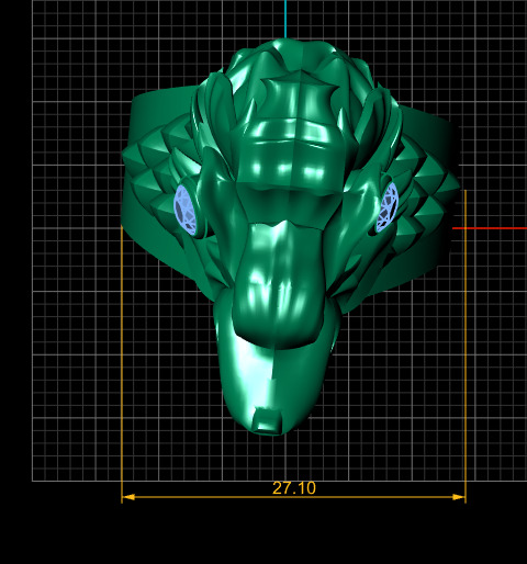 skull ring  PANDANT 3D PRINTABLE MODAL  3D print model_5