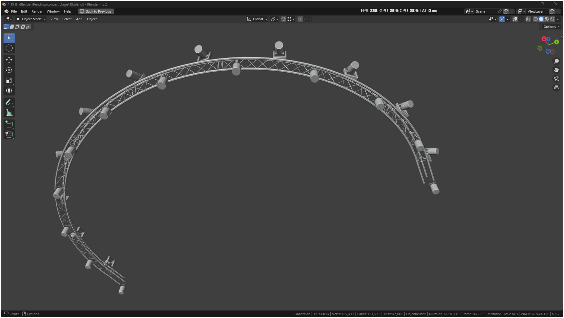Entertainment Concert Event Stage 3D model_21