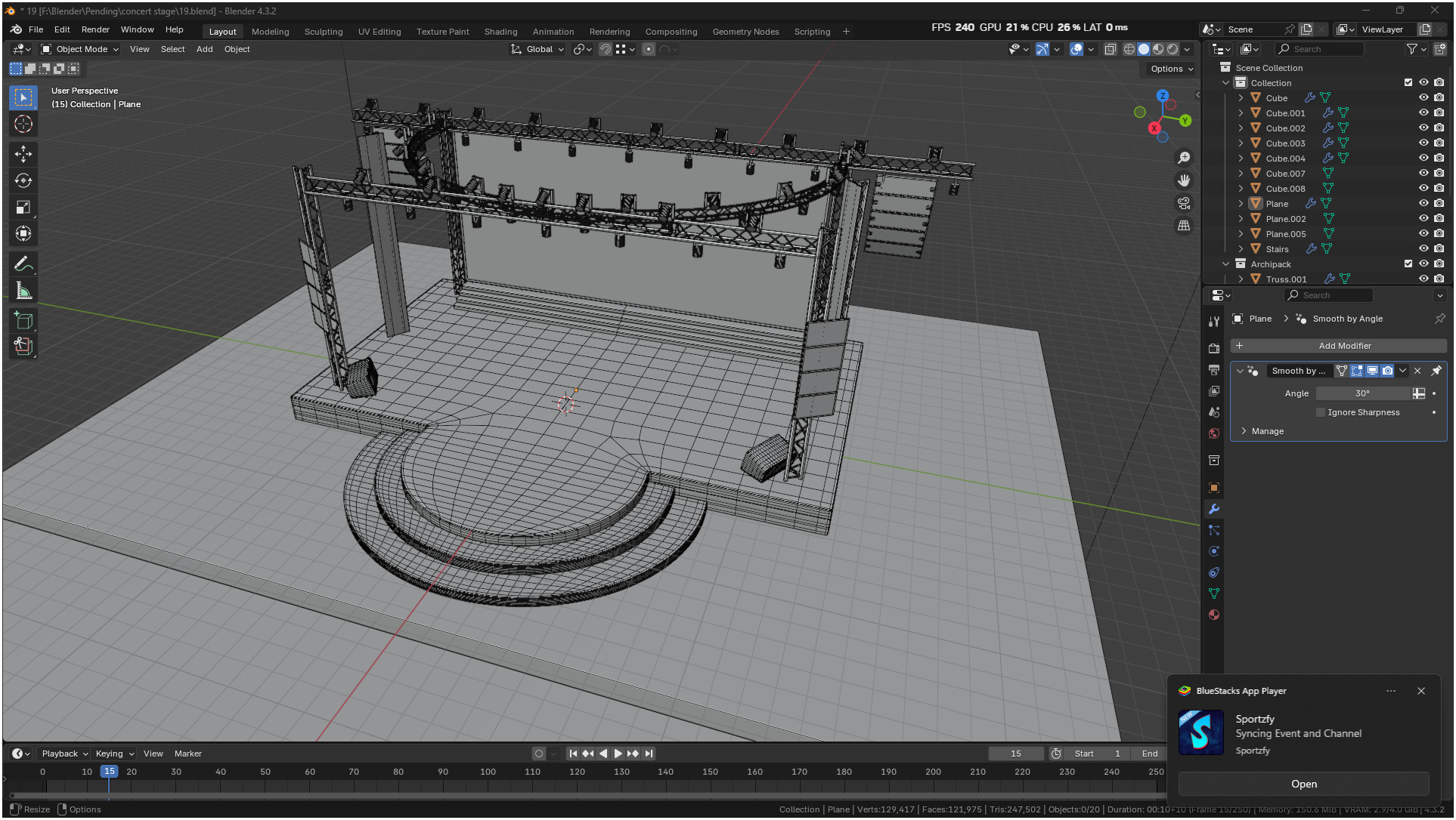Entertainment Concert Event Stage 3D model_43