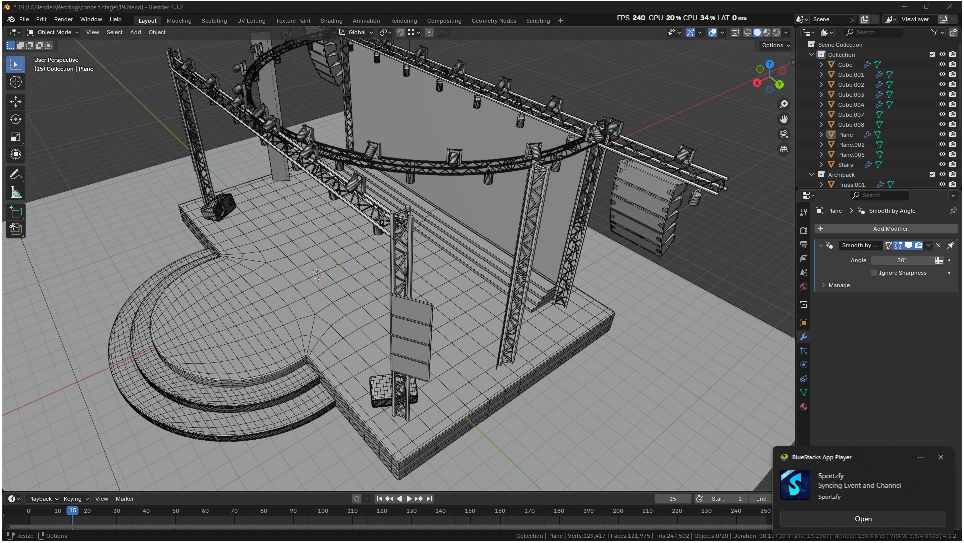 Entertainment Concert Event Stage 3D model_51