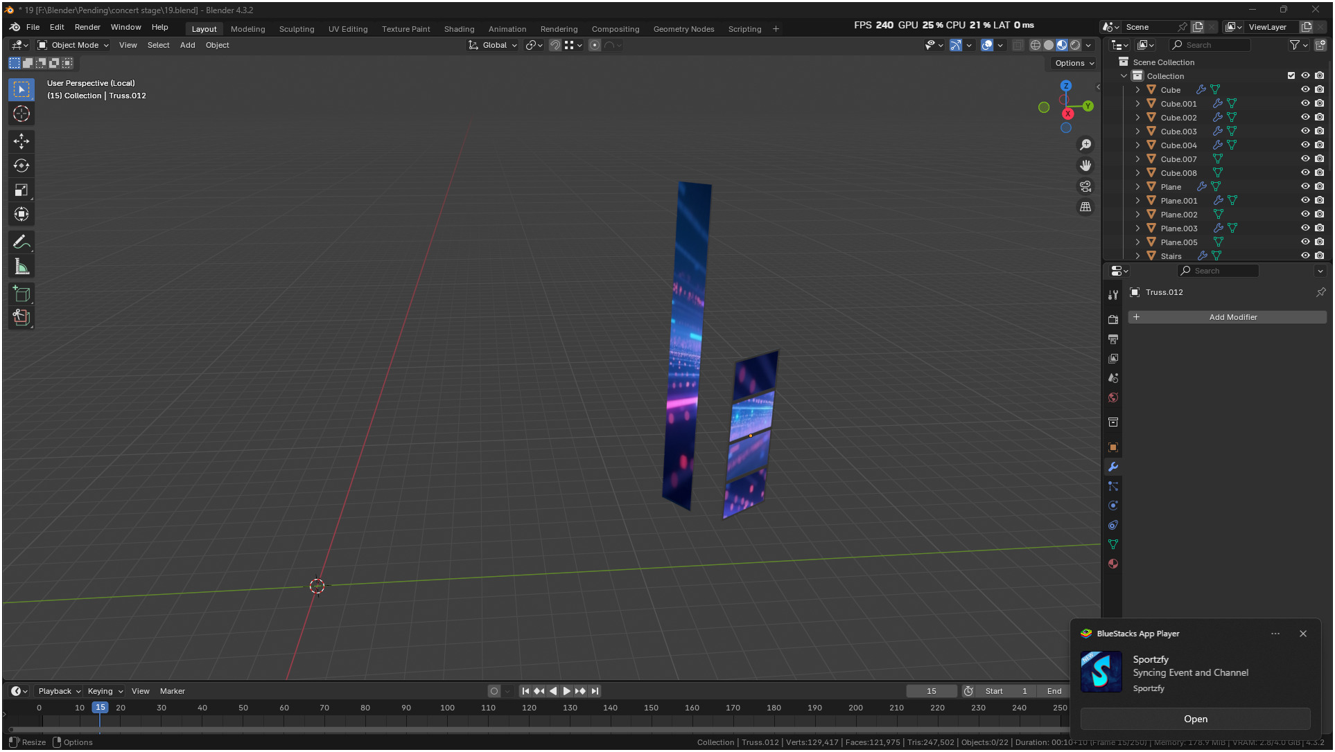 Entertainment Concert Event Stage 3D model_33