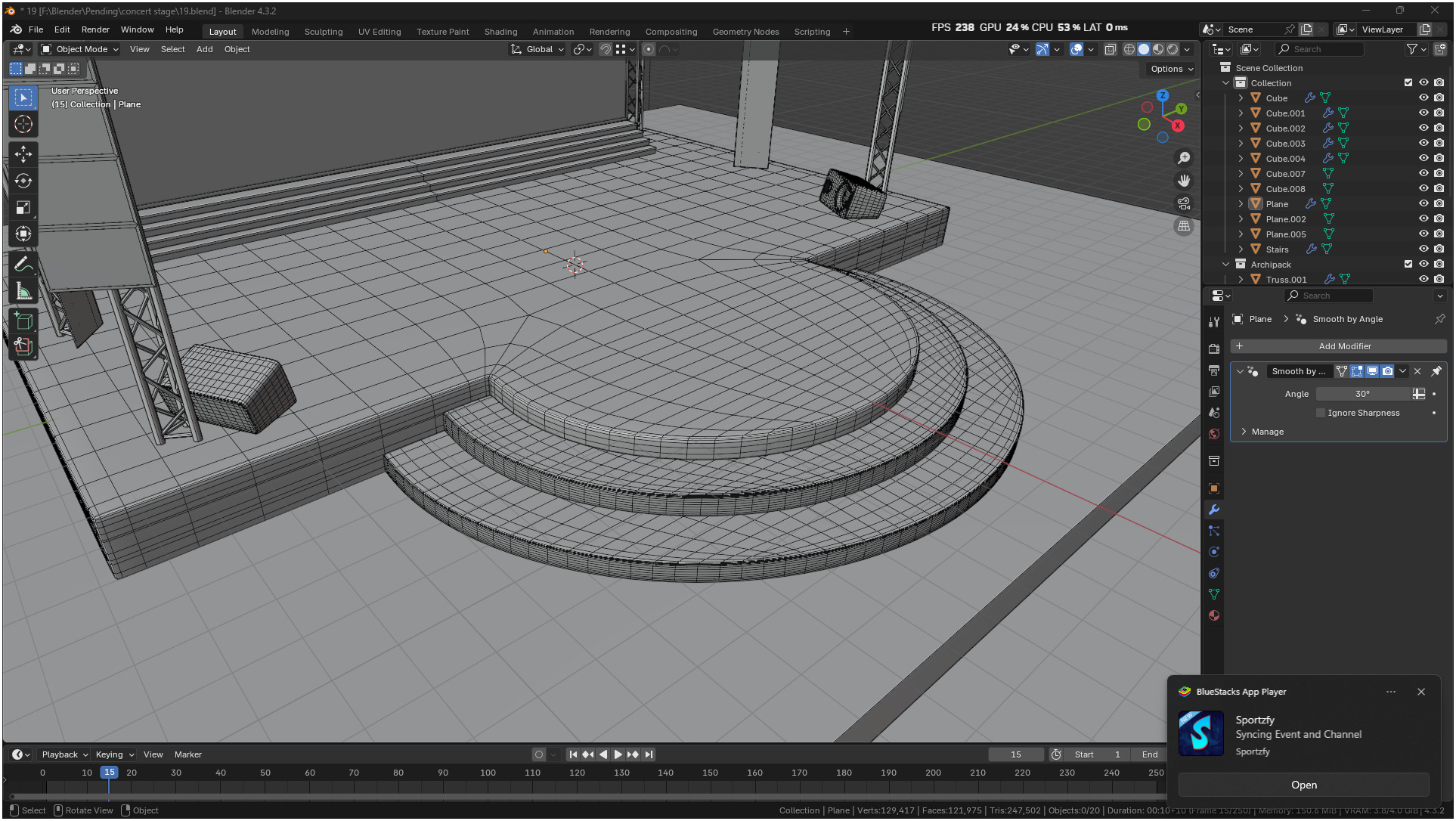 Entertainment Concert Event Stage 3D model_50