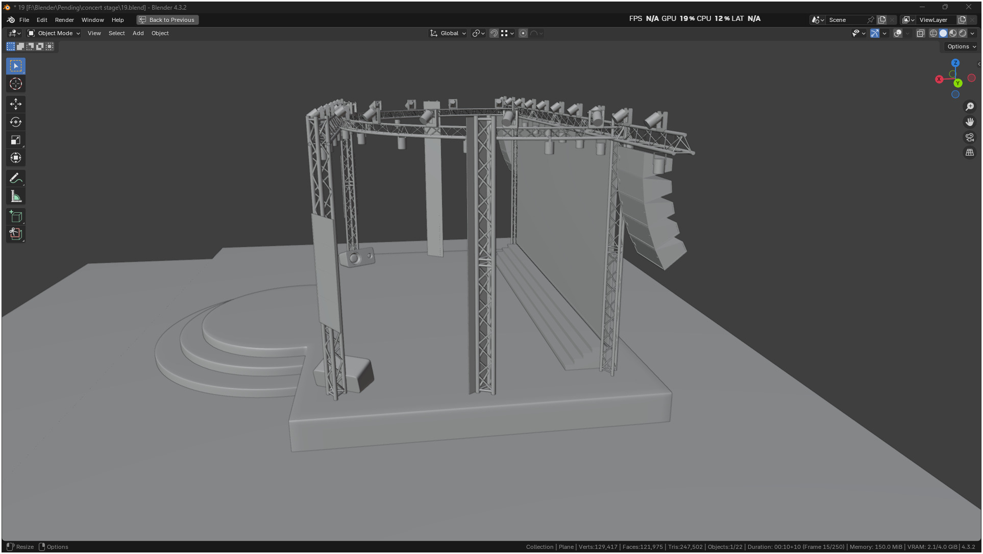 Entertainment Concert Event Stage 3D model_10