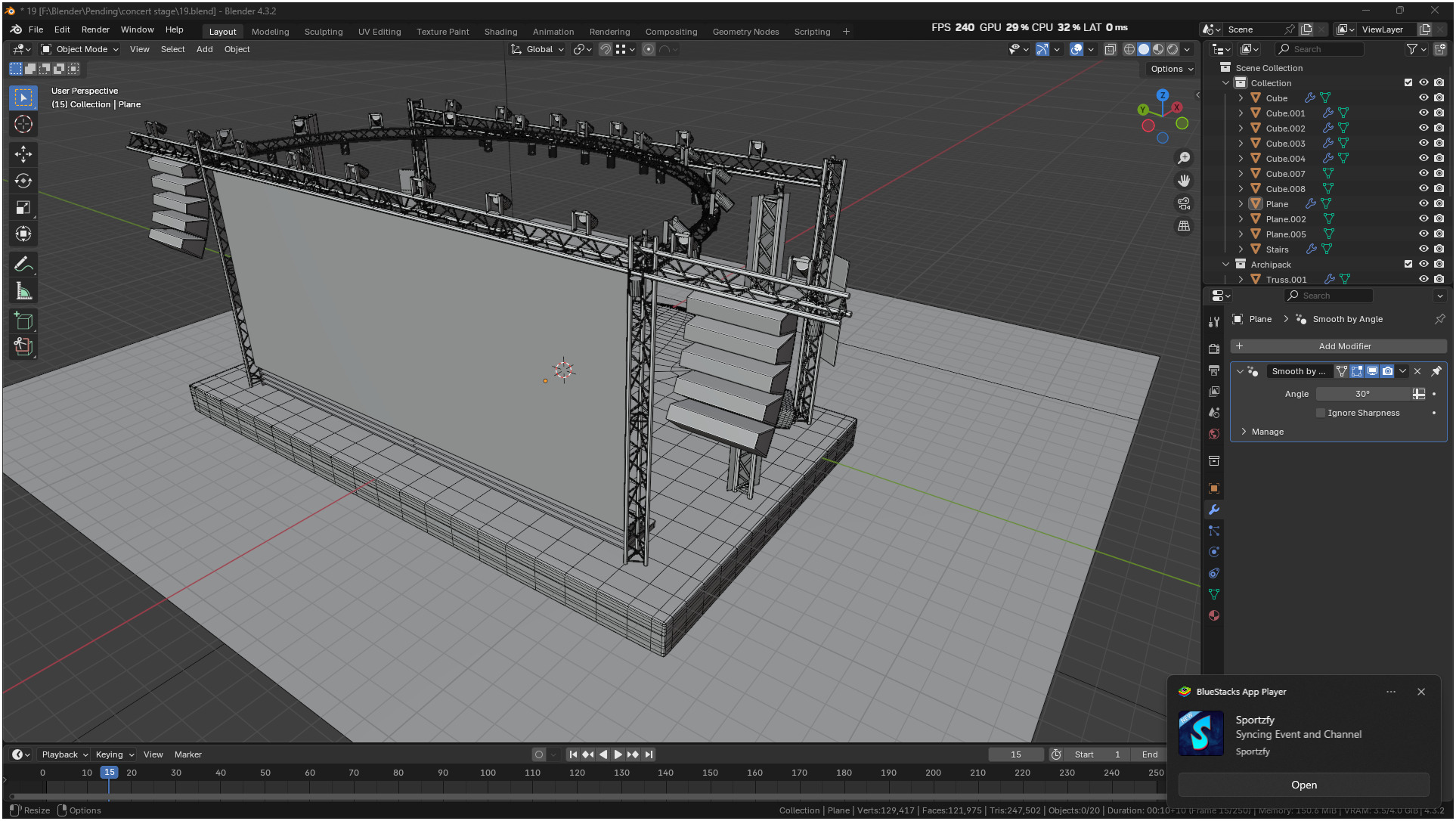 Entertainment Concert Event Stage 3D model_47