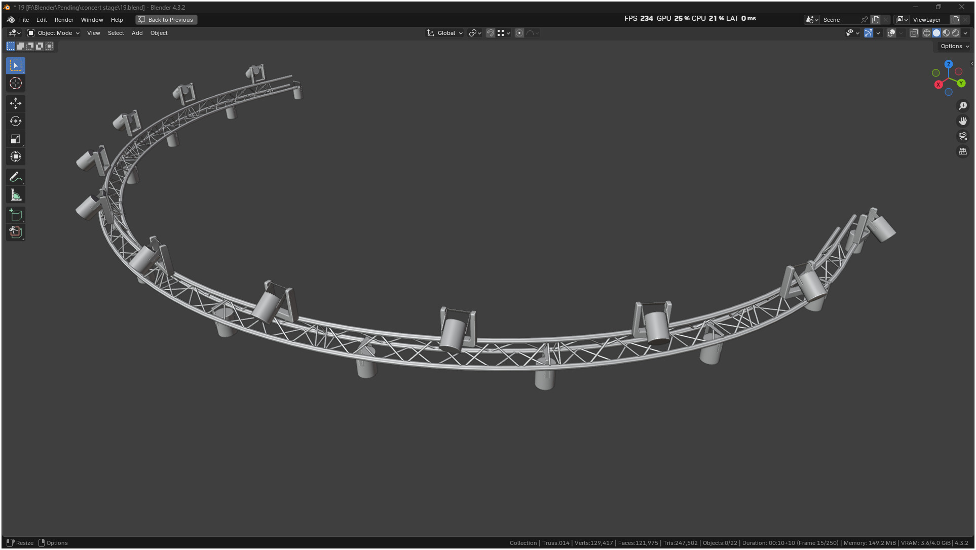 Entertainment Concert Event Stage 3D model_20