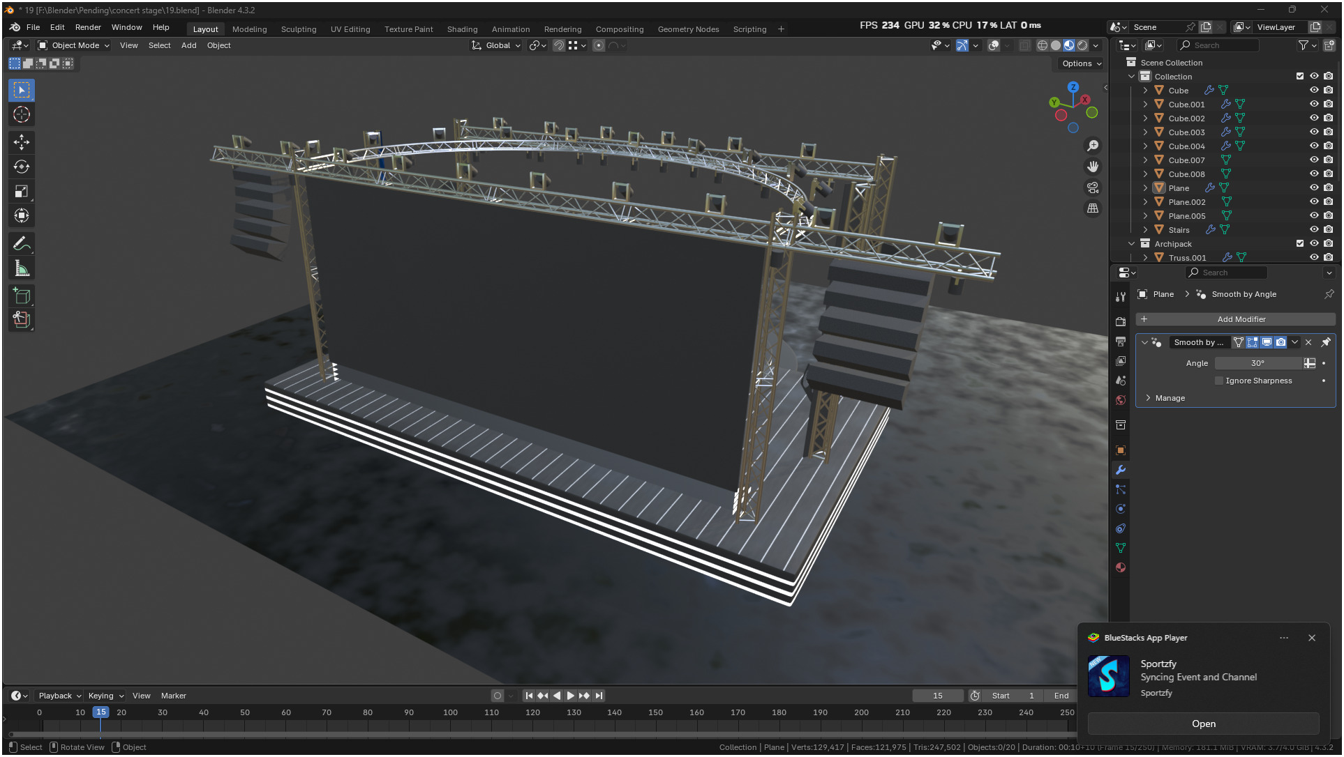 Entertainment Concert Event Stage 3D model_42