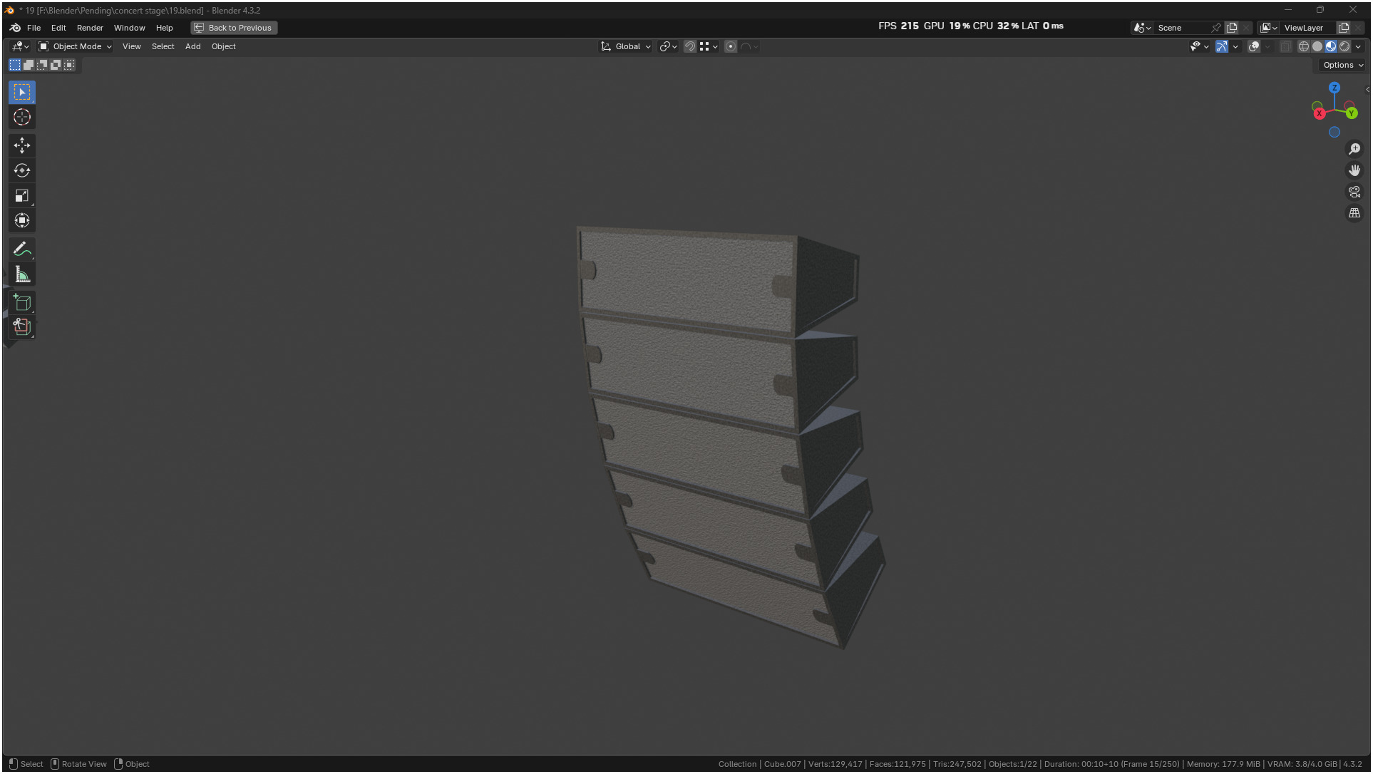 Entertainment Concert Event Stage 3D model_27