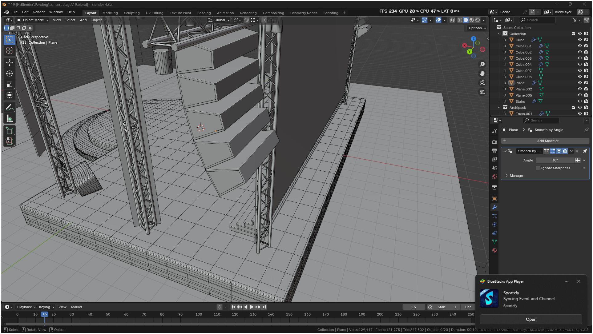 Entertainment Concert Event Stage 3D model_45