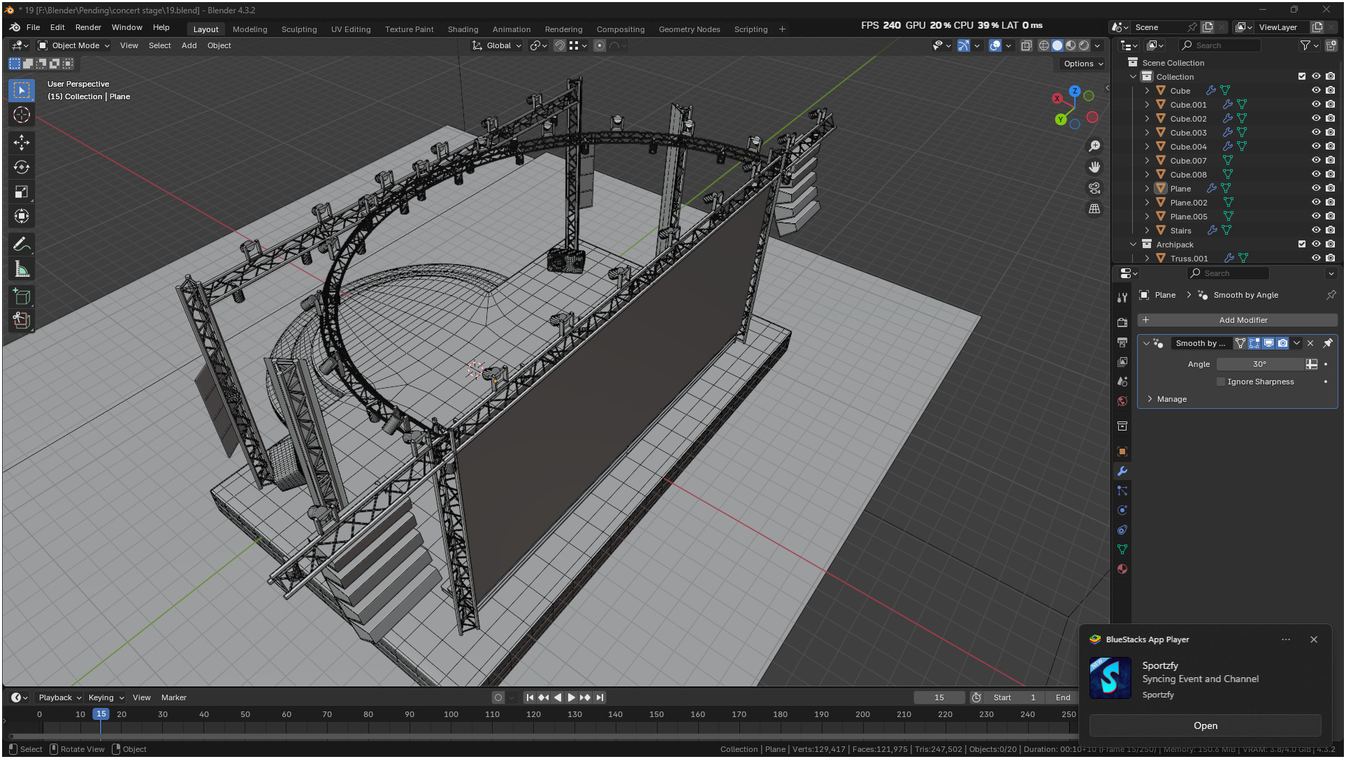 Entertainment Concert Event Stage 3D model_52