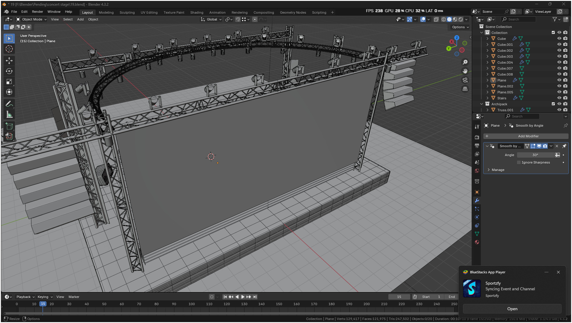 Entertainment Concert Event Stage 3D model_46