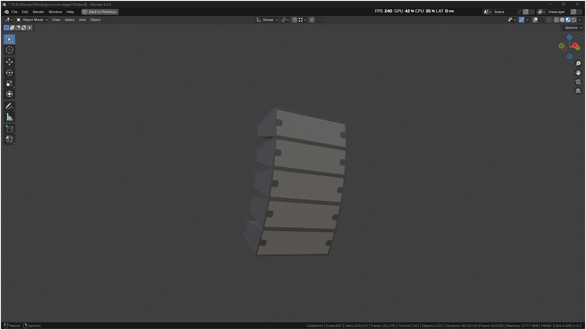 Entertainment Concert Event Stage 3D model_28