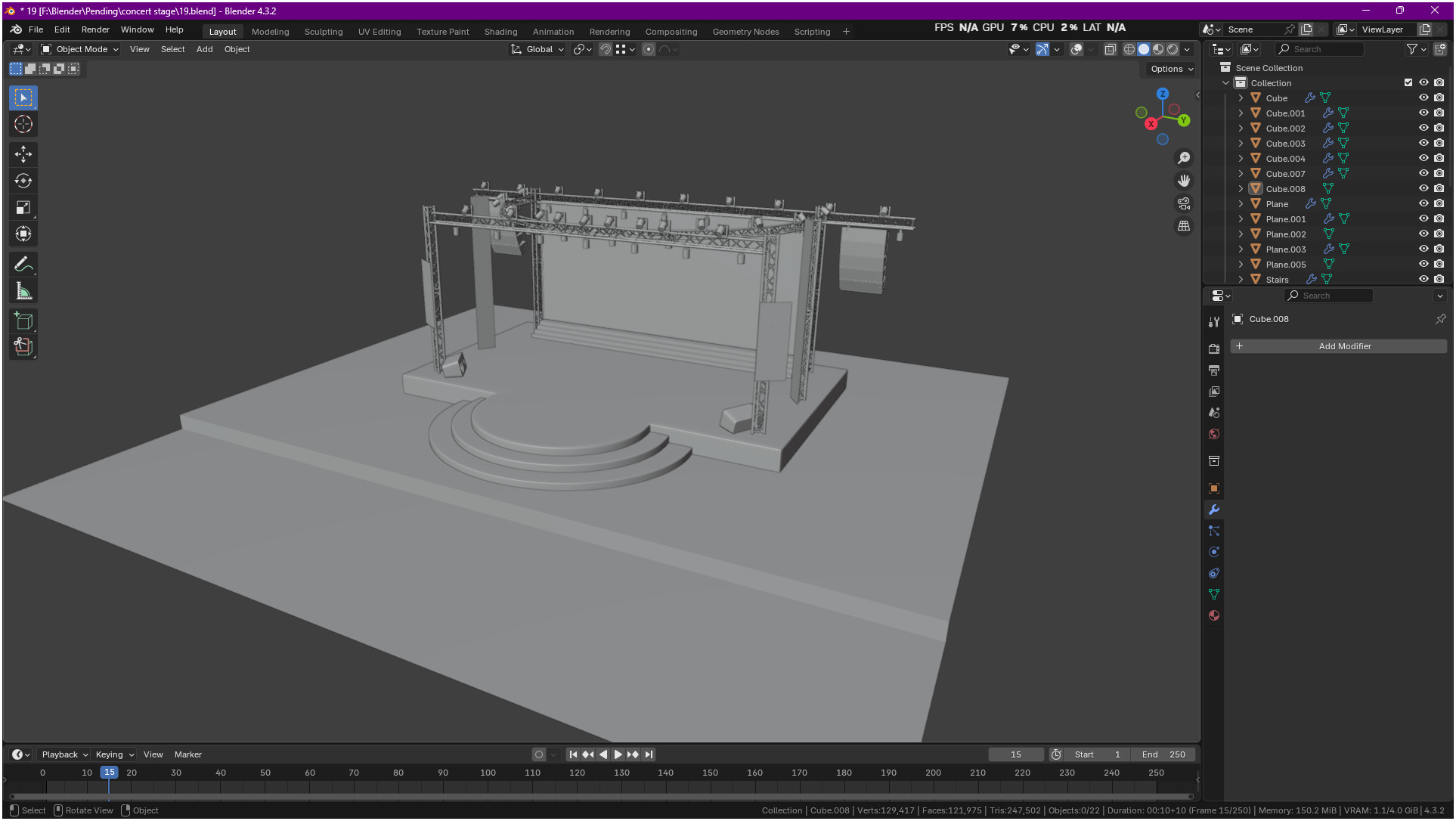 Entertainment Concert Event Stage 3D model_3