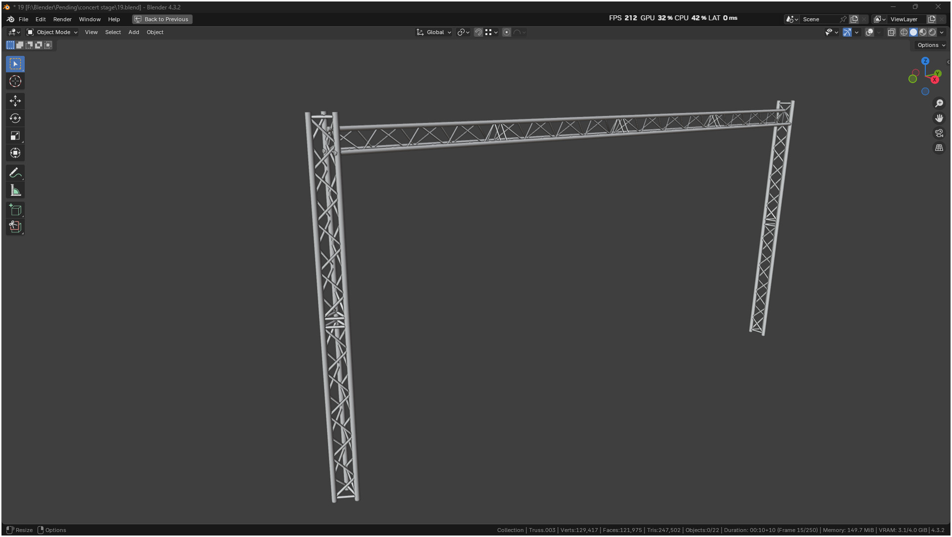 Entertainment Concert Event Stage 3D model_17