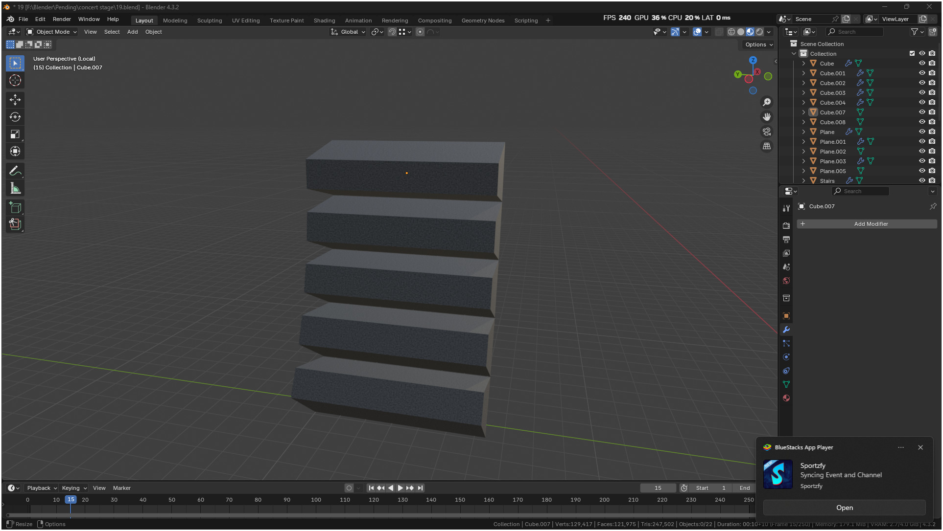 Entertainment Concert Event Stage 3D model_32