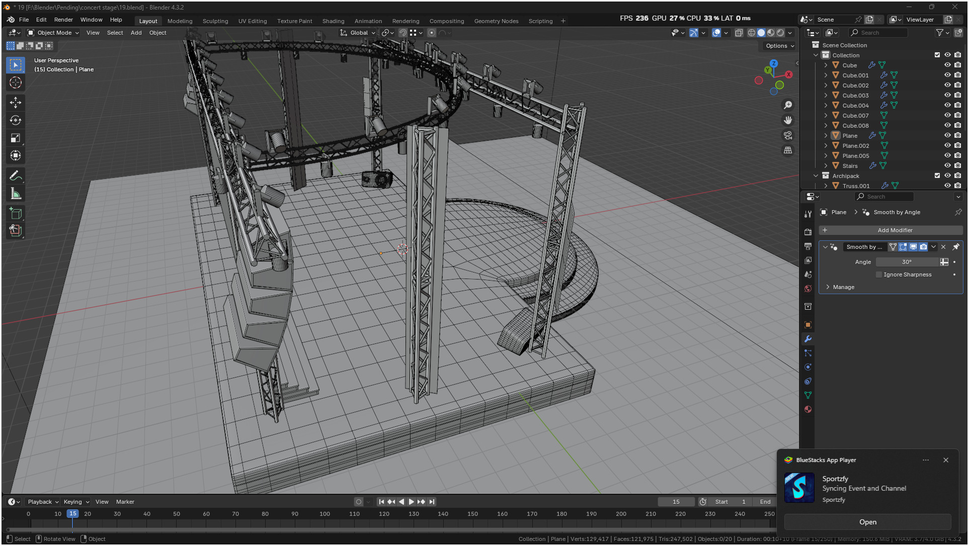 Entertainment Concert Event Stage 3D model_49