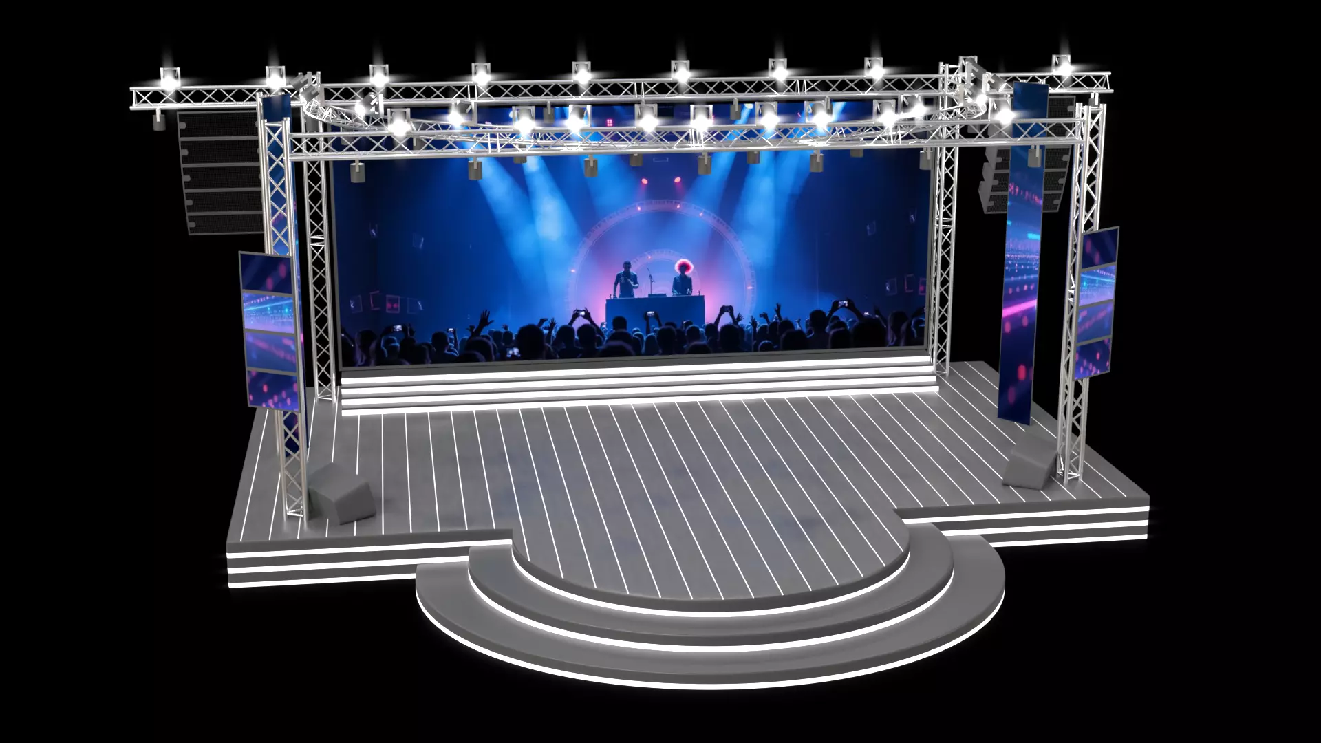 Entertainment Concert Event Stage 3D model_0