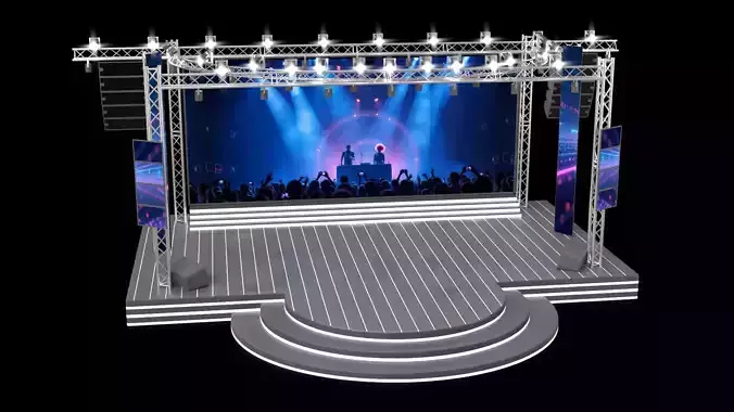 Entertainment Concert Event Stage 3D model