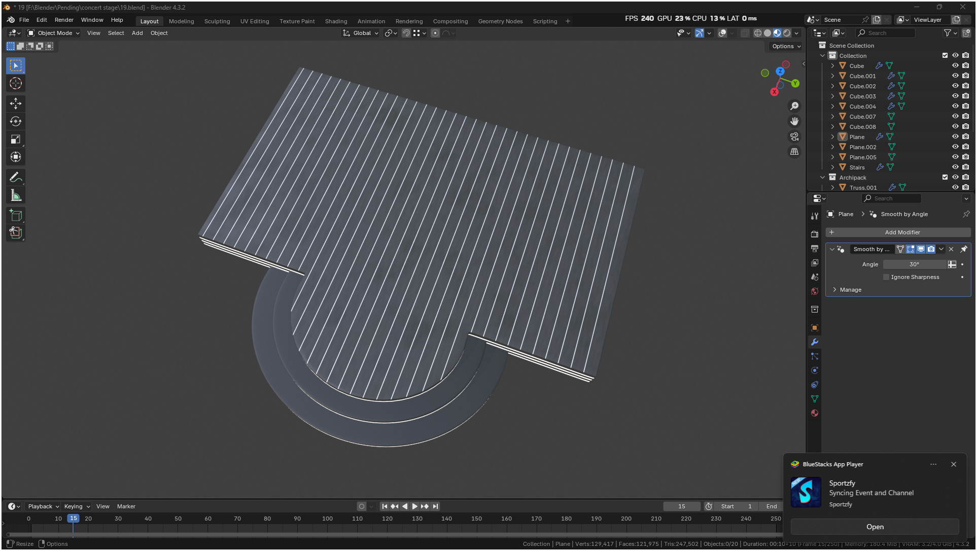 Entertainment Concert Event Stage 3D model_36