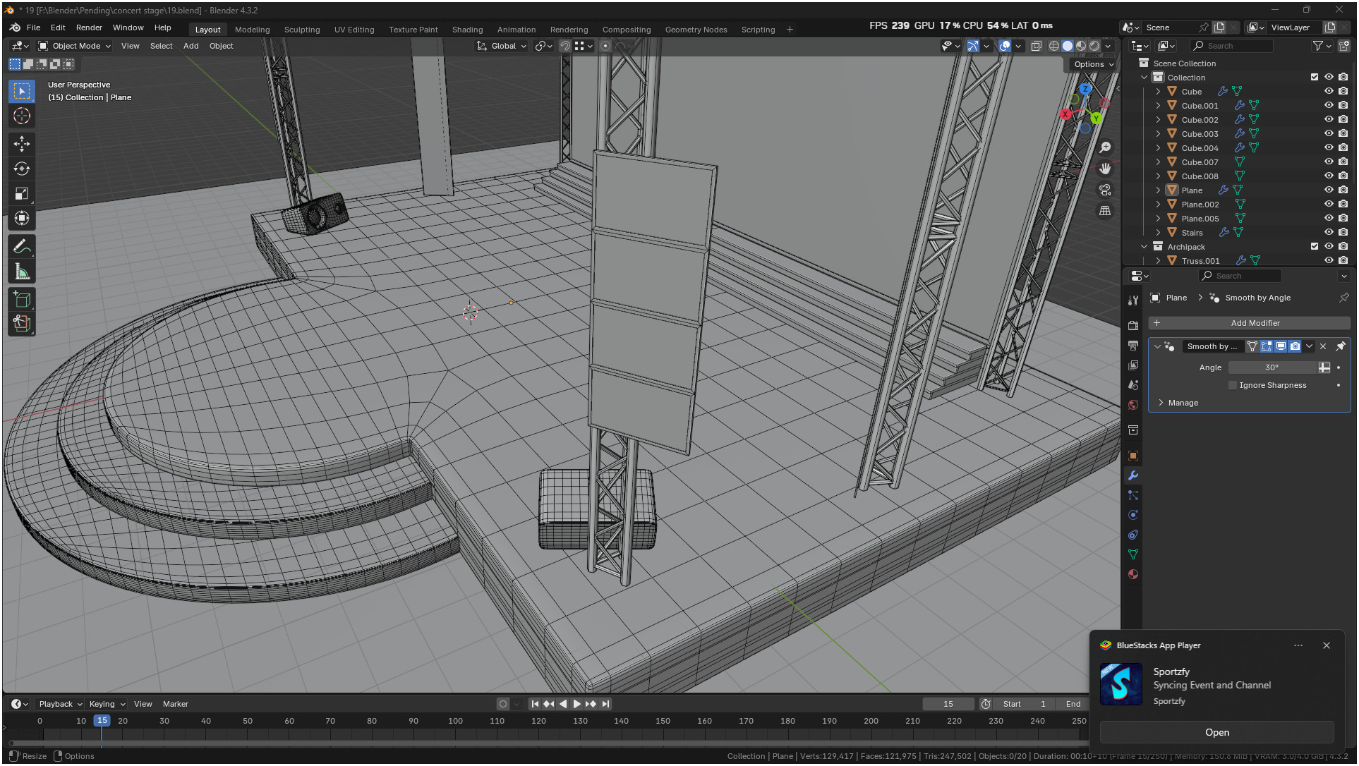 Entertainment Concert Event Stage 3D model_44
