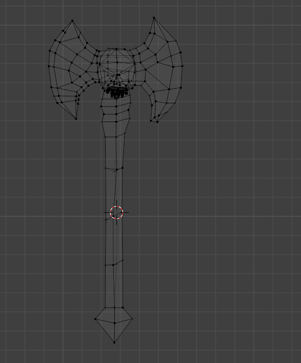 Low Poly Double Blade Axe with Skull - Hand Painted Game Ready Low-poly 3D model_4