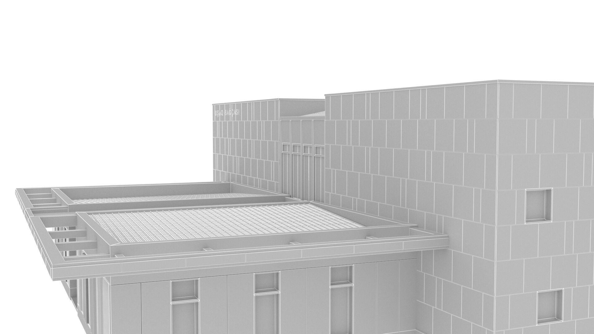 kindergarten Low-poly 3D model_14