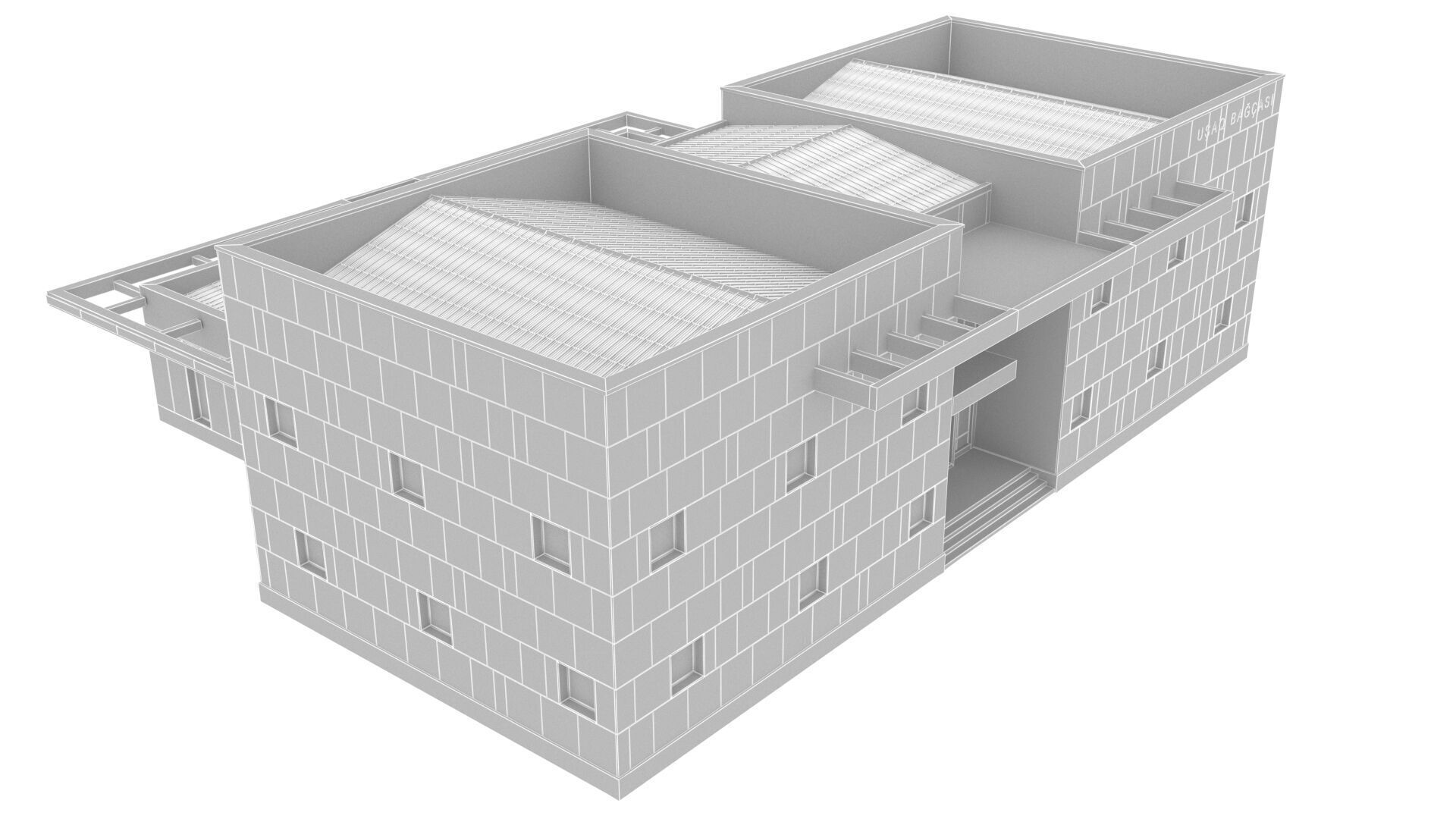 kindergarten Low-poly 3D model_12