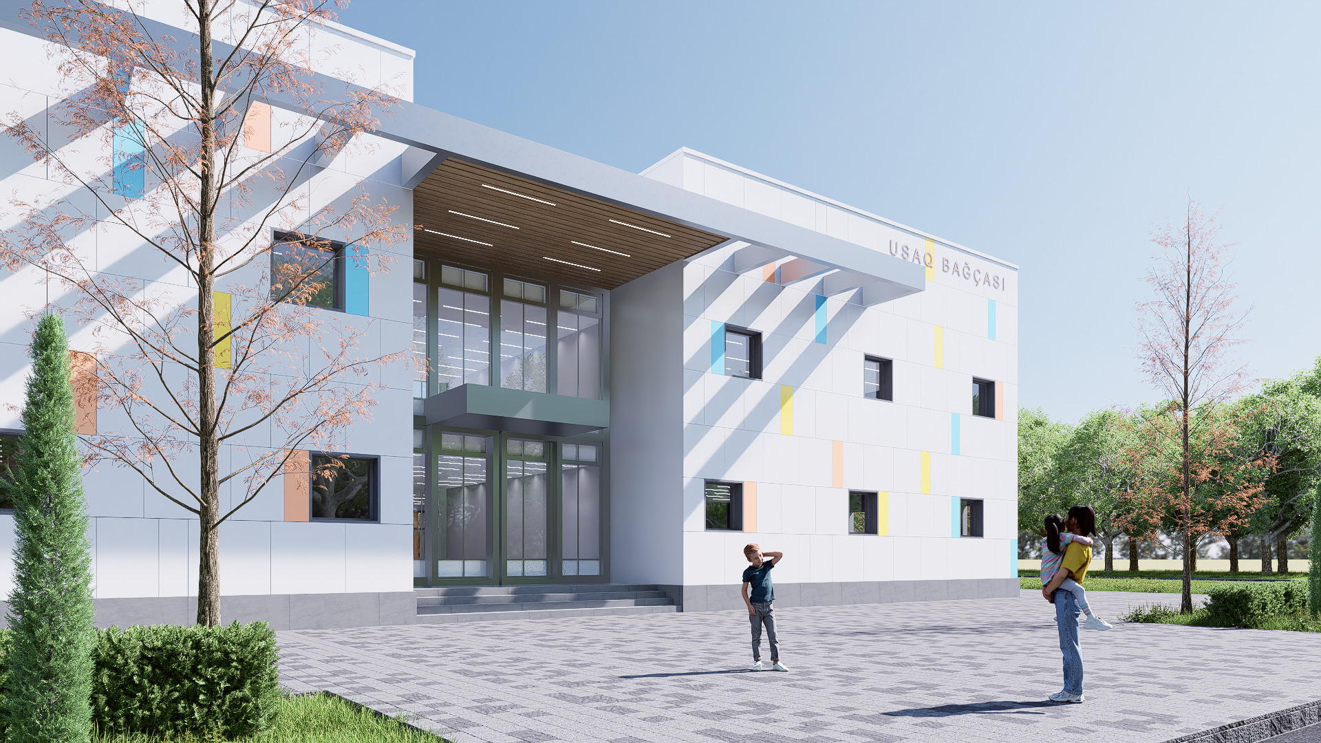 kindergarten Low-poly 3D model_11