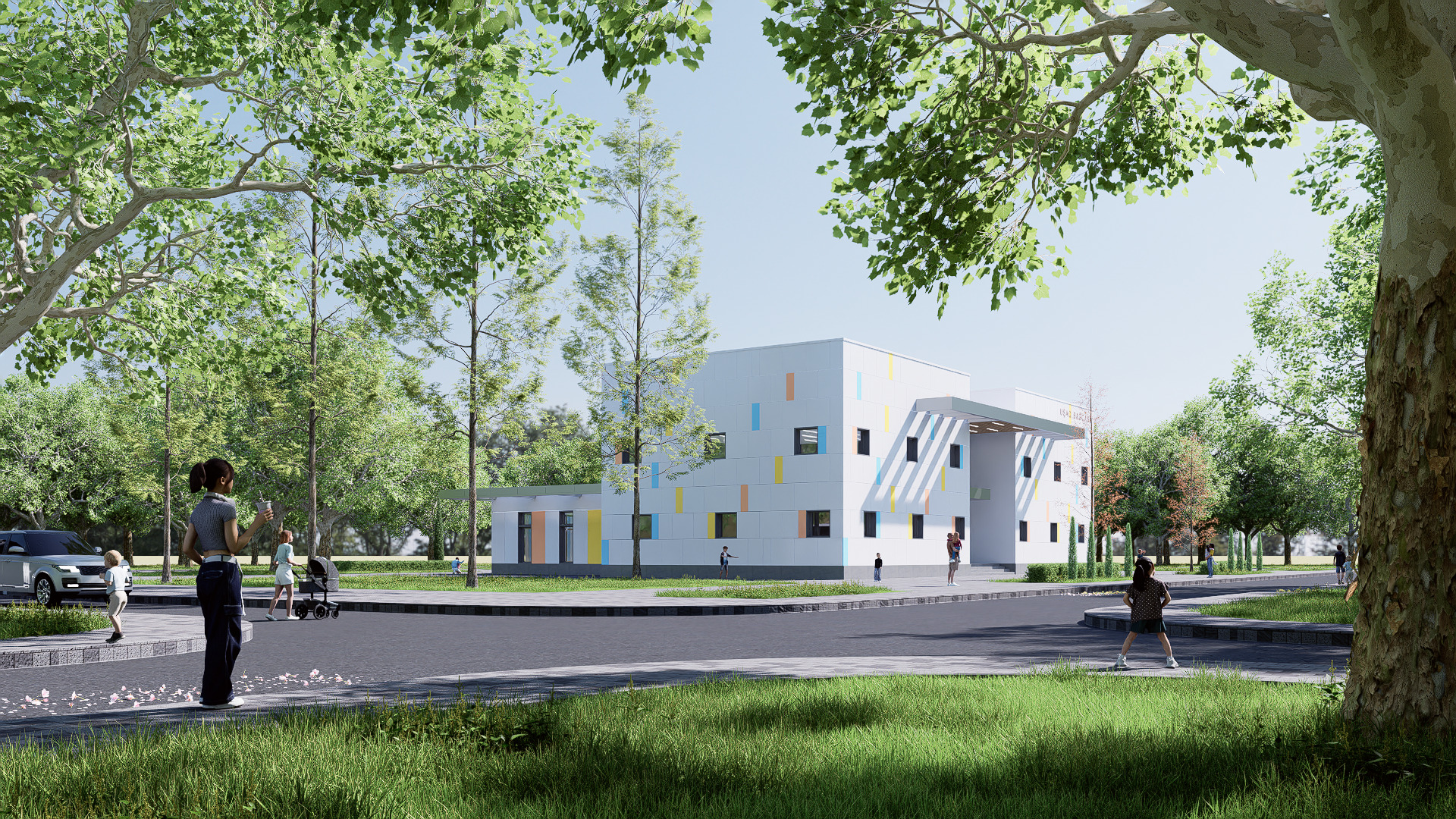 kindergarten Low-poly 3D model_8